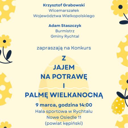 Zaproszenie na Konkurs z Jajem na Potrawę i Palmę Wielkanocną